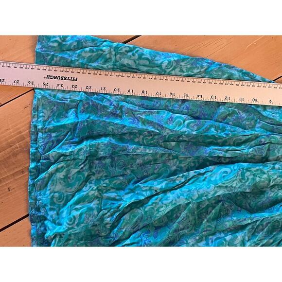 Batik Bali Women's Cover up Beach Dress. Blue/Teal. Beads strap. one size - Picture 5 of 6